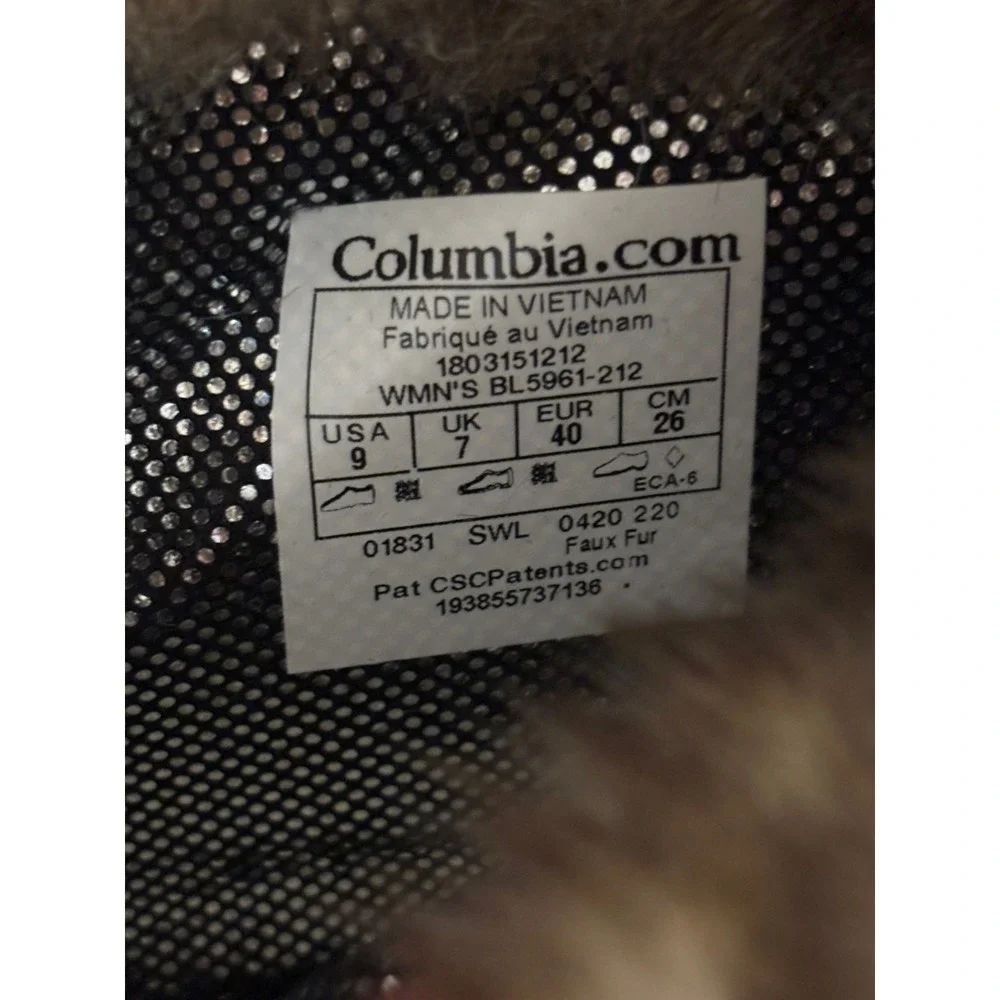 Columbia Minx Shorty III Waterproof Winter Boots Tan Faux Fur Womens 9